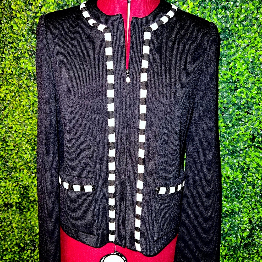 ❌SOLD ON EBAY, NO LONGER AVAILABLE❌ St. John Collection Black and White Jacket